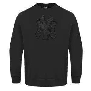 MLB NEW YORK YANKEES NEUTRAL DROP SHOULDER FLC CREWNECK (BLACK)