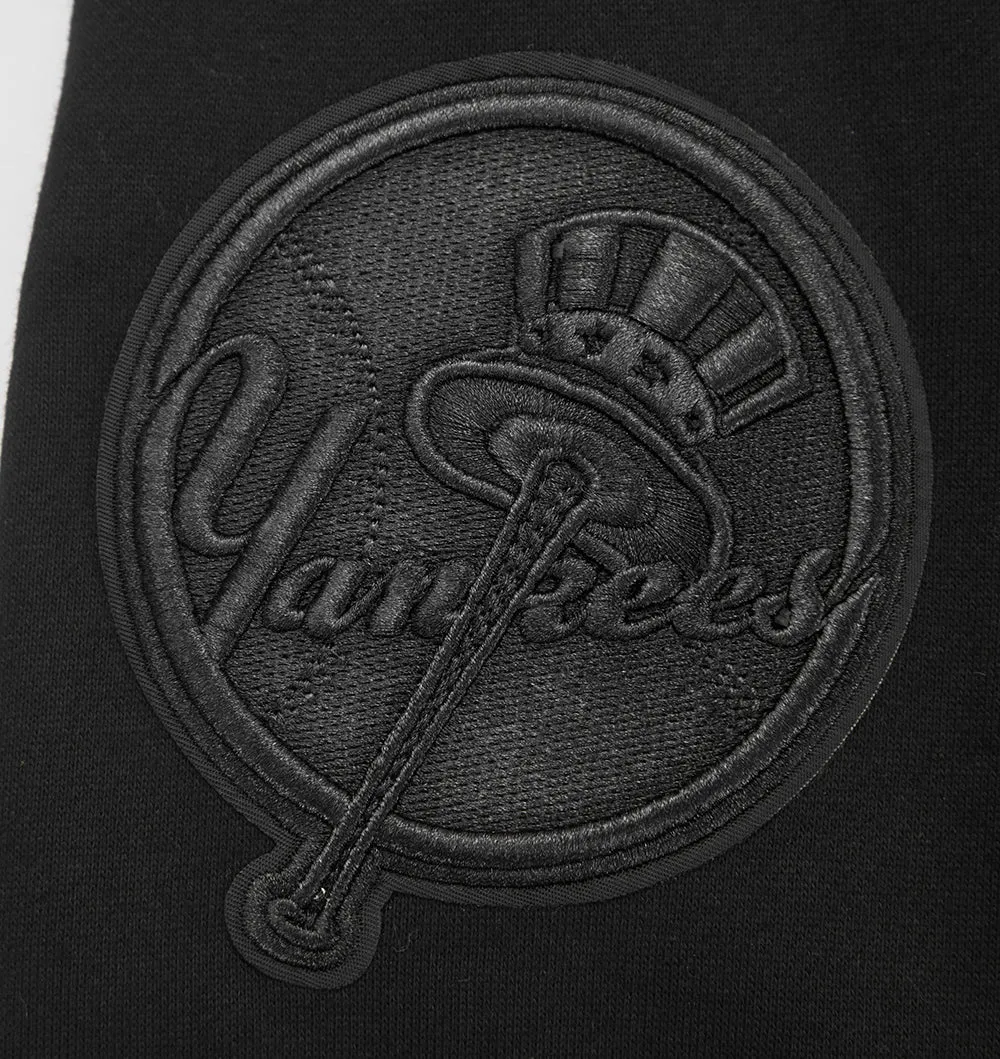 MLB NEW YORK YANKEES NEUTRAL DROP SHOULDER FLC CREWNECK (BLACK)