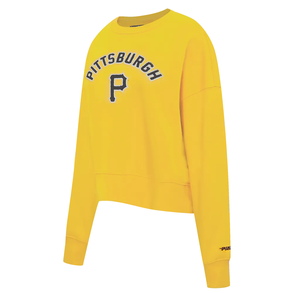 MLB PITTSBURG PIRATES CLASSIC WOMEN'S FLC CREWNECK (YELLOW)