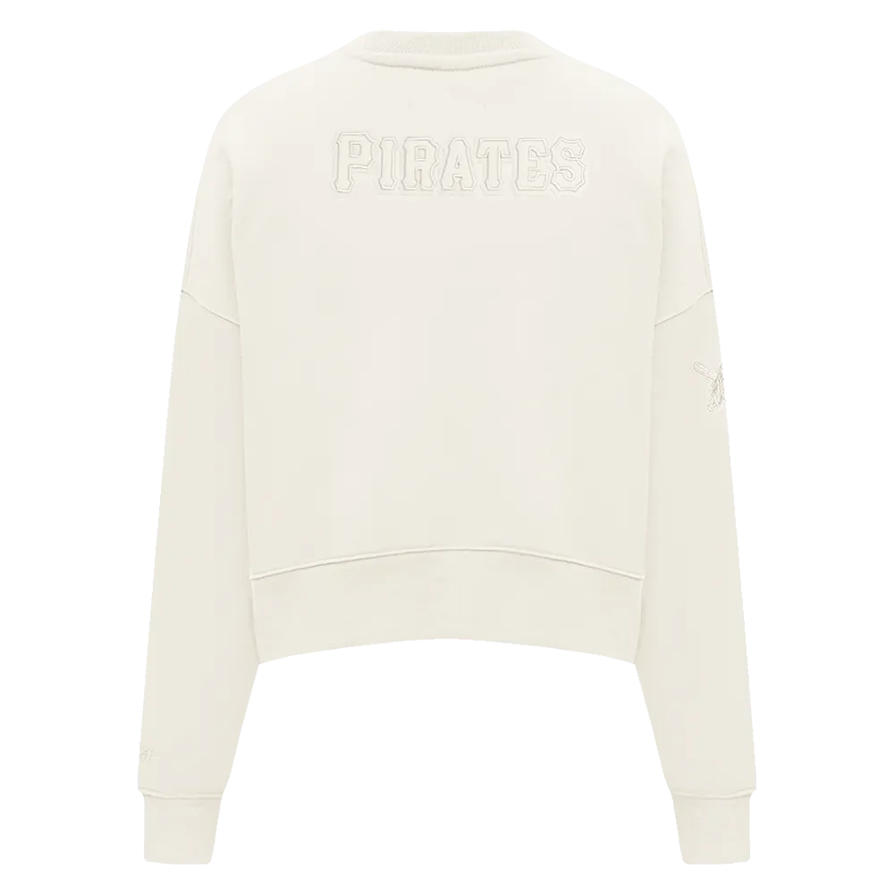 MLB PITTSBURGH PIRATES NEUTRAL WOMEN'S CREWNECK (EGGSHELL)