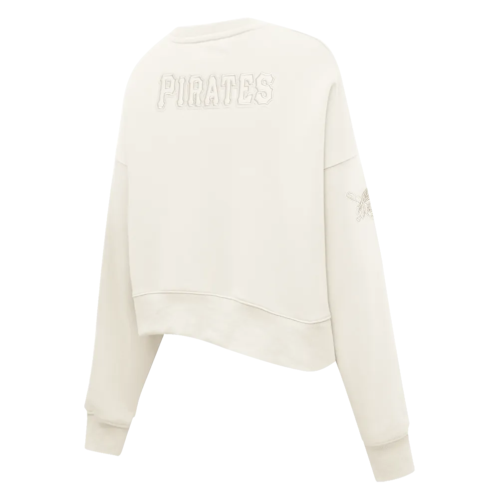 MLB PITTSBURGH PIRATES NEUTRAL WOMEN'S CREWNECK (EGGSHELL)