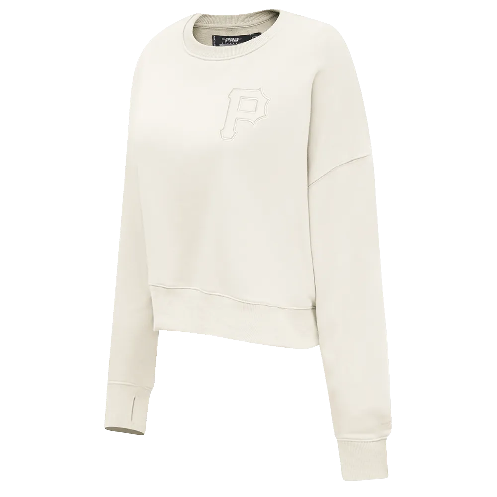 MLB PITTSBURGH PIRATES NEUTRAL WOMEN'S CREWNECK (EGGSHELL)
