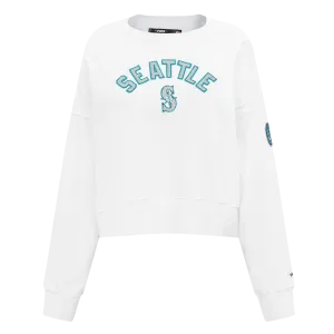 MLB SEATTLE MARINERS CLASSIC WOMEN'S CREWNECK (WHITE)