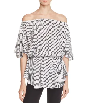 Mlm Label Womens Striped Knit Blouse