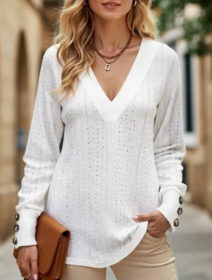 Button-down lace embroidered shirt ResilientStretch