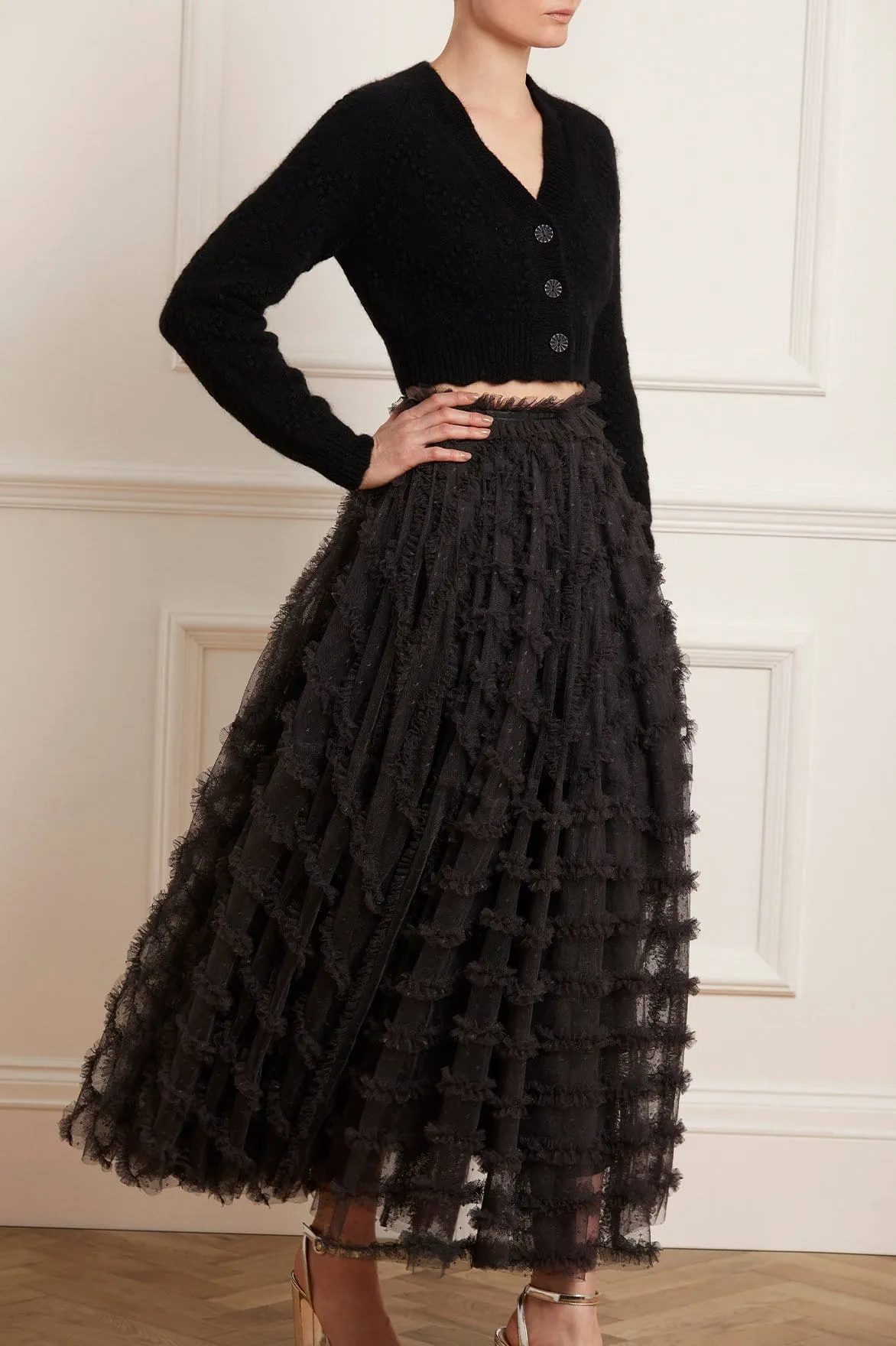 Florence Ruffle Ankle Skirt Subtle Details