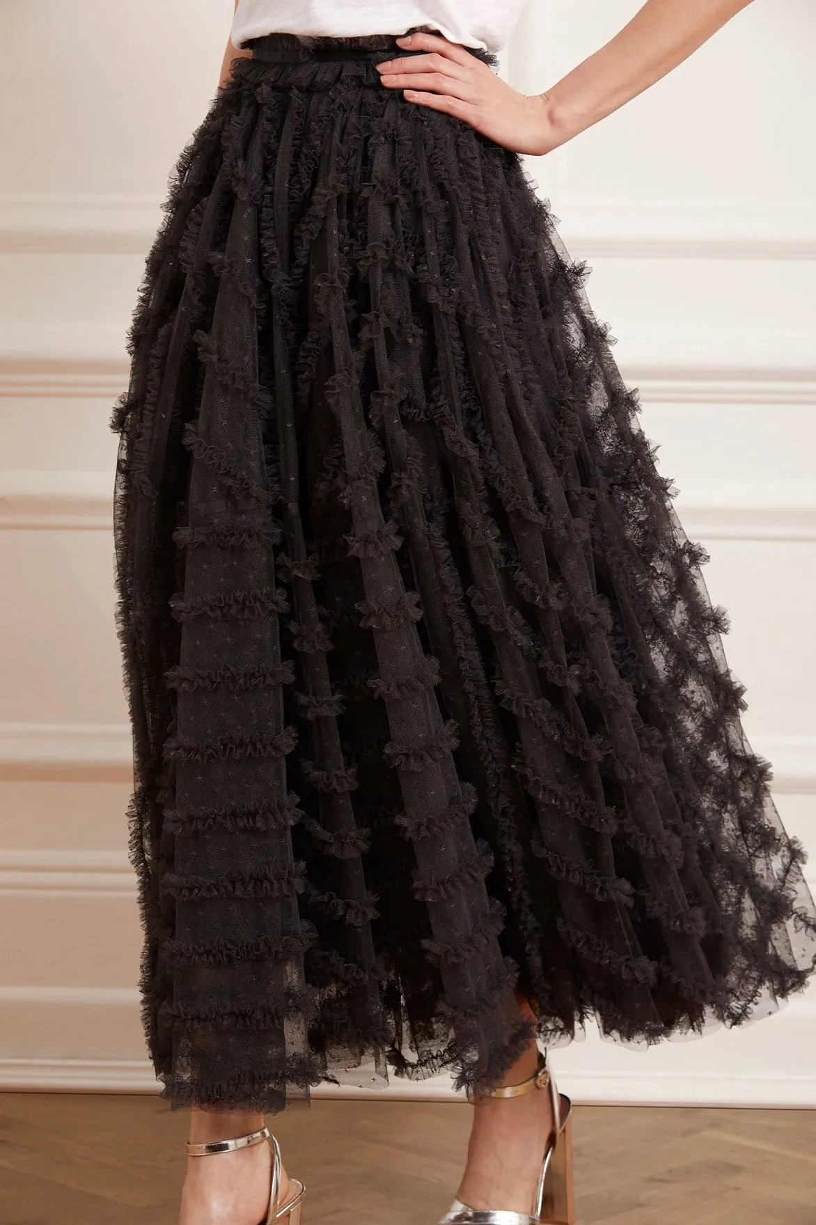 Florence Ruffle Ankle Skirt Soft Lines