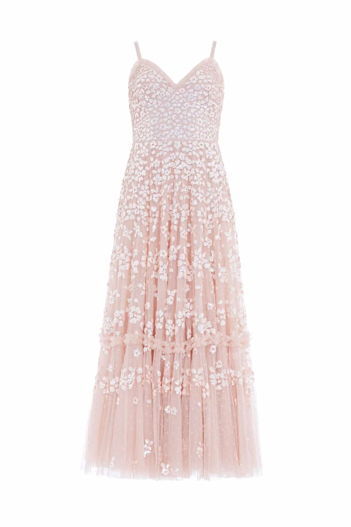 Maeva Cami Ankle Gown Fringe-Detail Travel-Pack