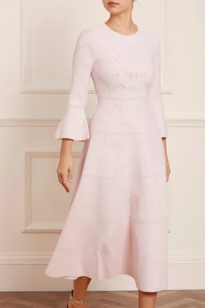 Pretty Pointelle Knit Ankle Gown Modern Twist
