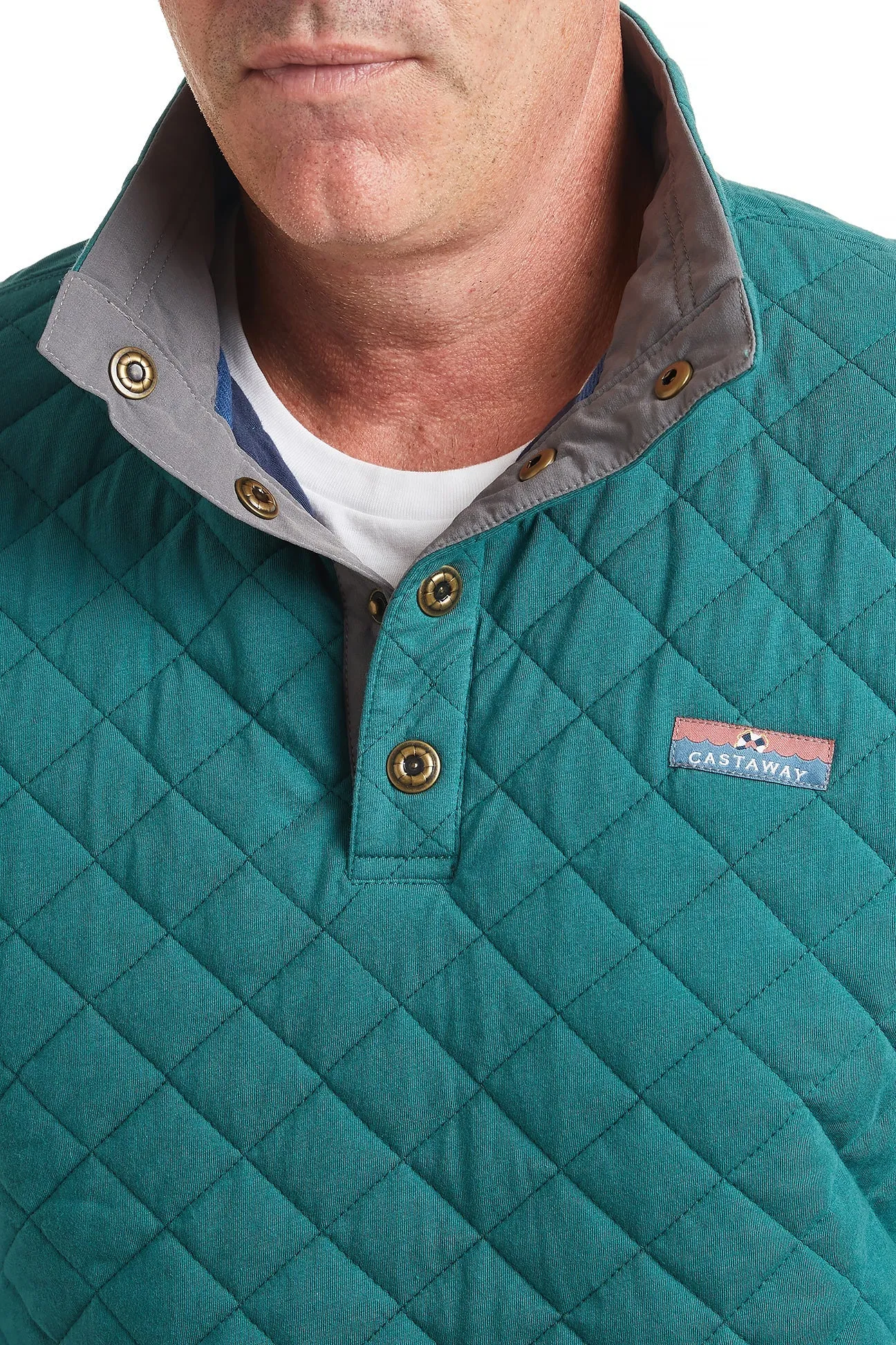 MoistureWicking Technology Cross Rip Quilted Sweatshirt Hunter
