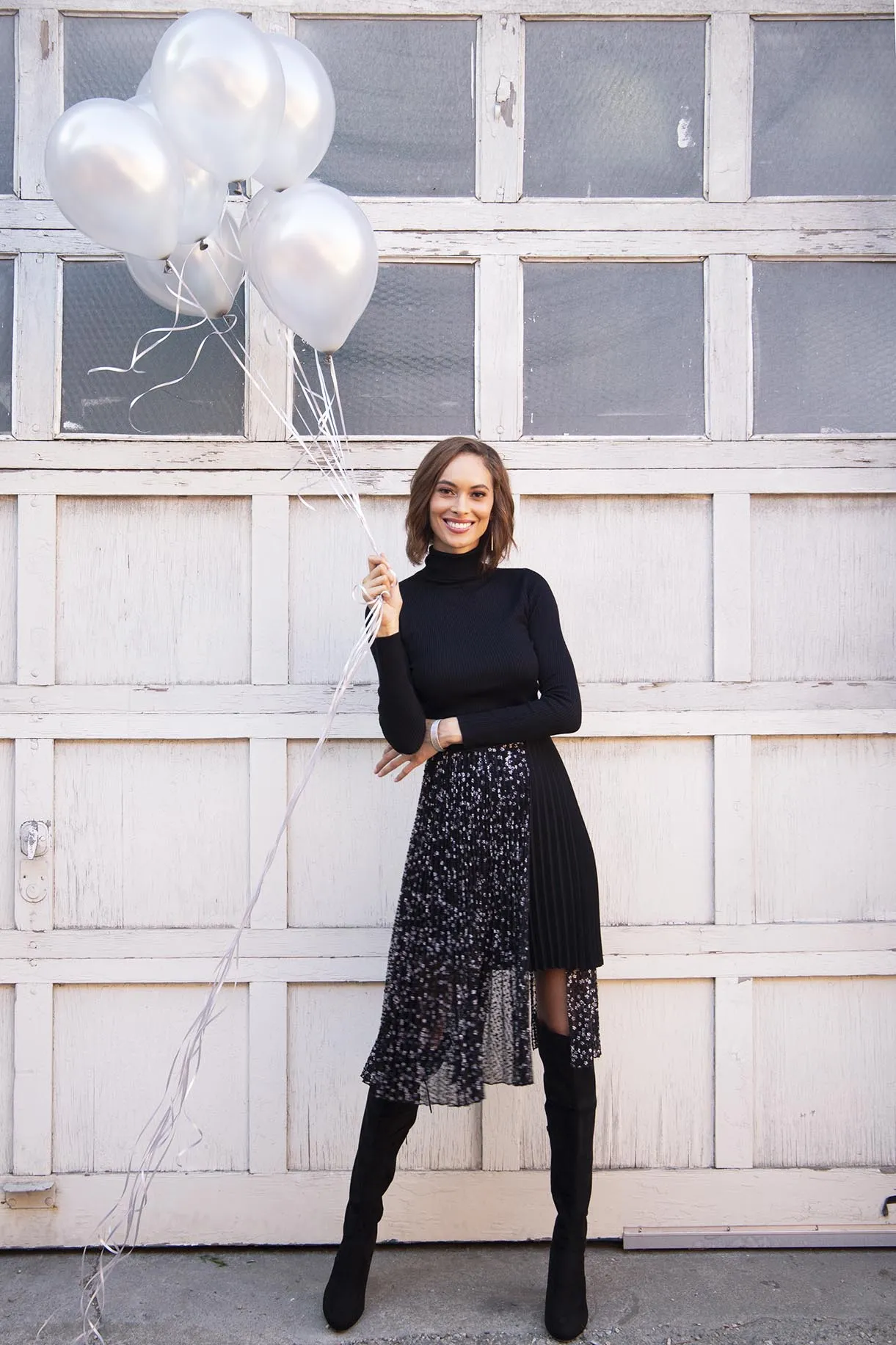 Soft Focus Pipa Skirt in Snowflower