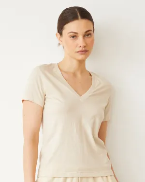 StretchKnit MinimalistAesthetic Basic V Neck