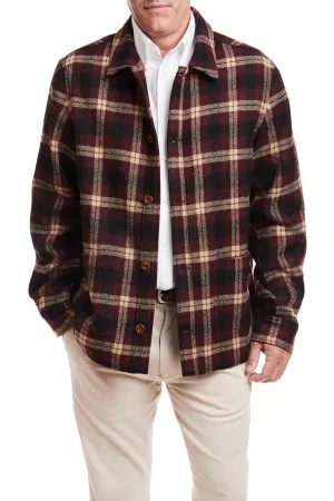 WindproofBarrierTechnology Tweedbank Milled Wool Jacket Red and Tan Plaid