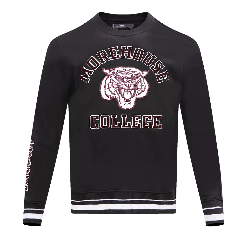 MOREHOUSE COLLEGE CLASSIC MEN'S STACKED LOGO CREWNECK (BLACK)