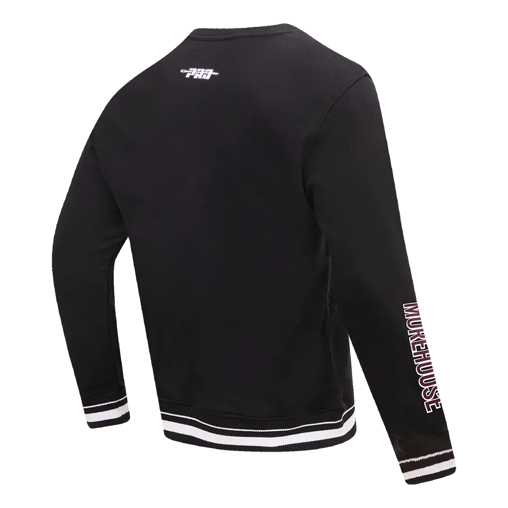 MOREHOUSE COLLEGE CLASSIC MEN'S STACKED LOGO CREWNECK (BLACK)