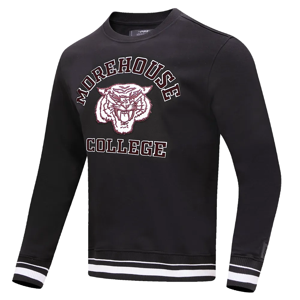 MOREHOUSE COLLEGE CLASSIC MEN'S STACKED LOGO CREWNECK (BLACK)