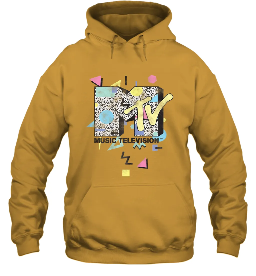 Mtv Retro Shape Design Logo Graphic Hoodie