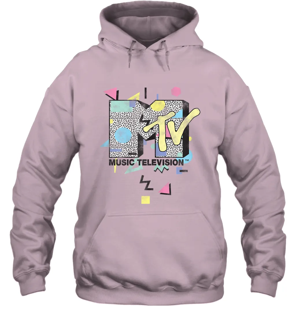 Mtv Retro Shape Design Logo Graphic Hoodie