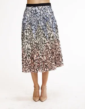 Bohemian vibe Multi Color Lace Skirt Lillian