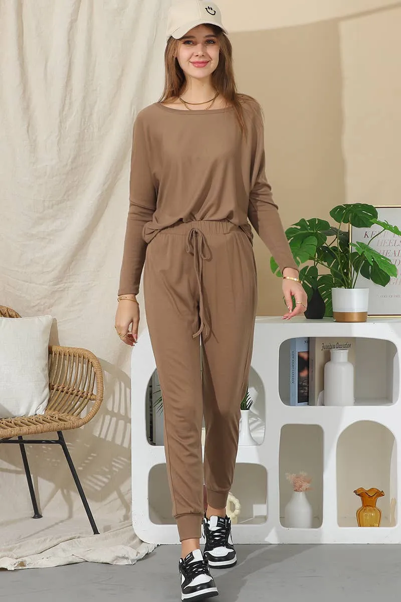 CASUAL SOLID LONG SLEEVE T SHIRT-CWTTL1449_CWTTL1449 Soft Sweater