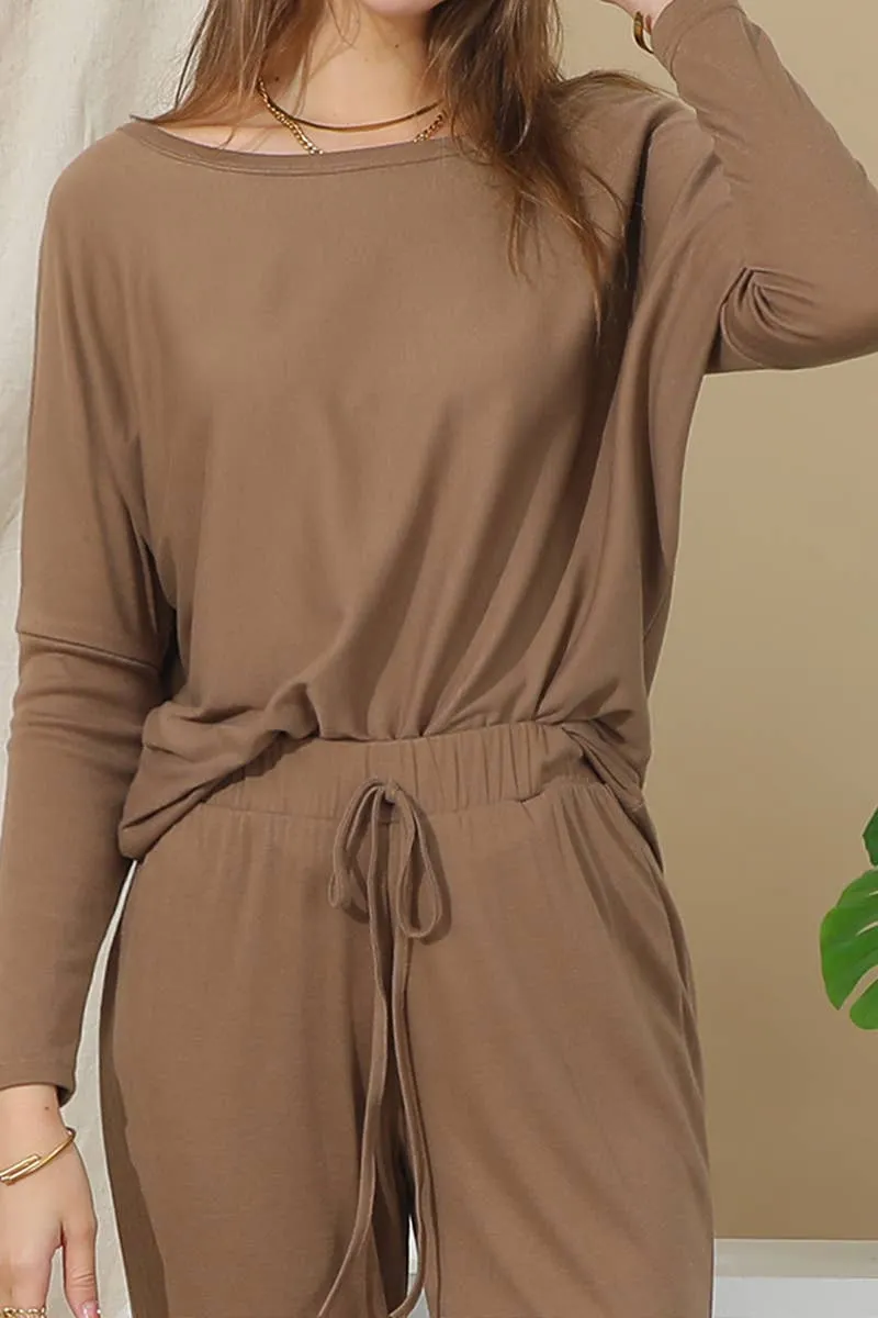 CASUAL SOLID LONG SLEEVE T SHIRT-CWTTL1449_CWTTL1449 Compact Stitching