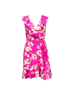 Naples Faux Wrap Dress Cloud Flower Trendy wrap gown Maximalist-Trend