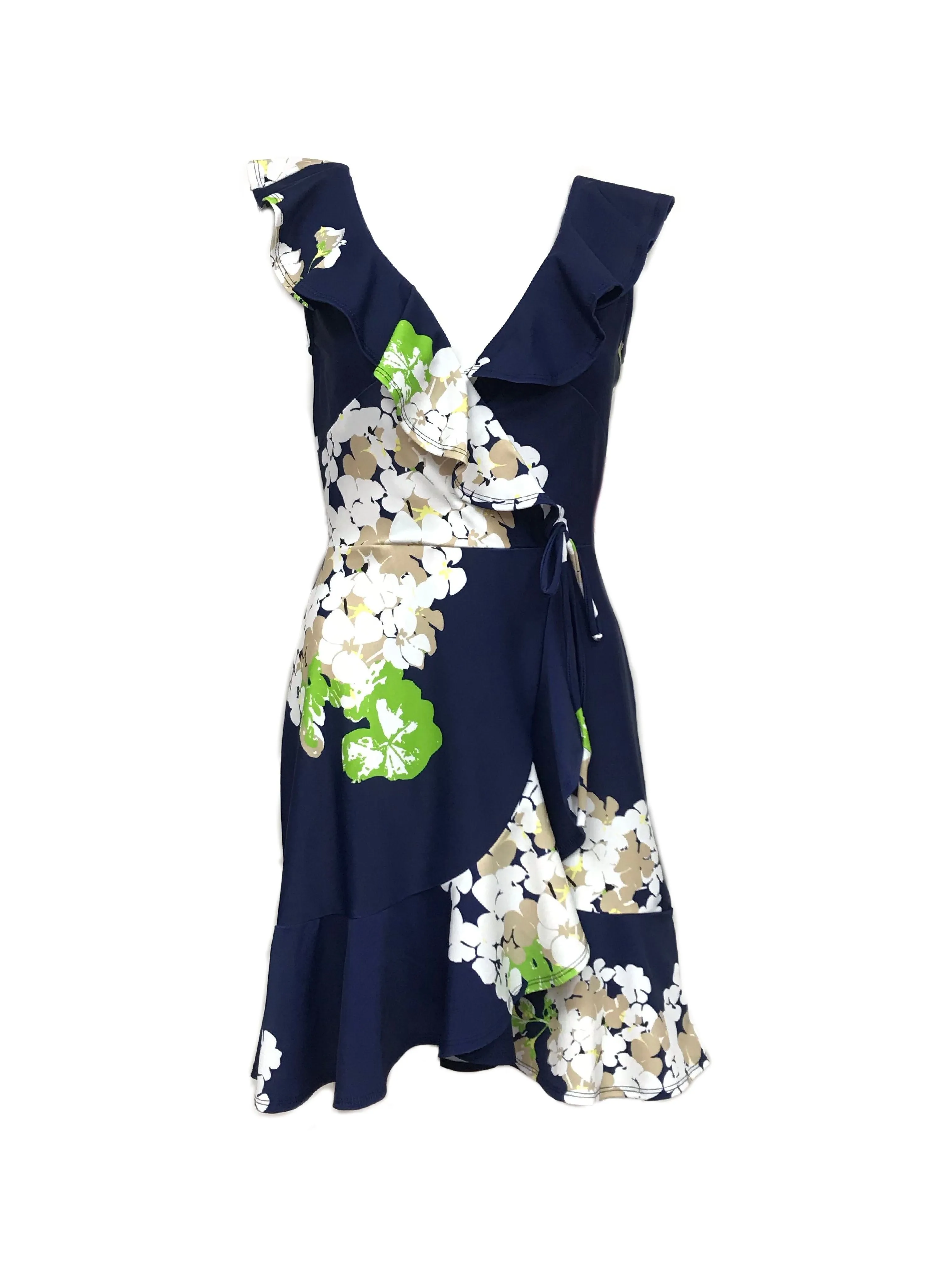 Naples Faux Wrap Dress Hydranium Oversized-Fit