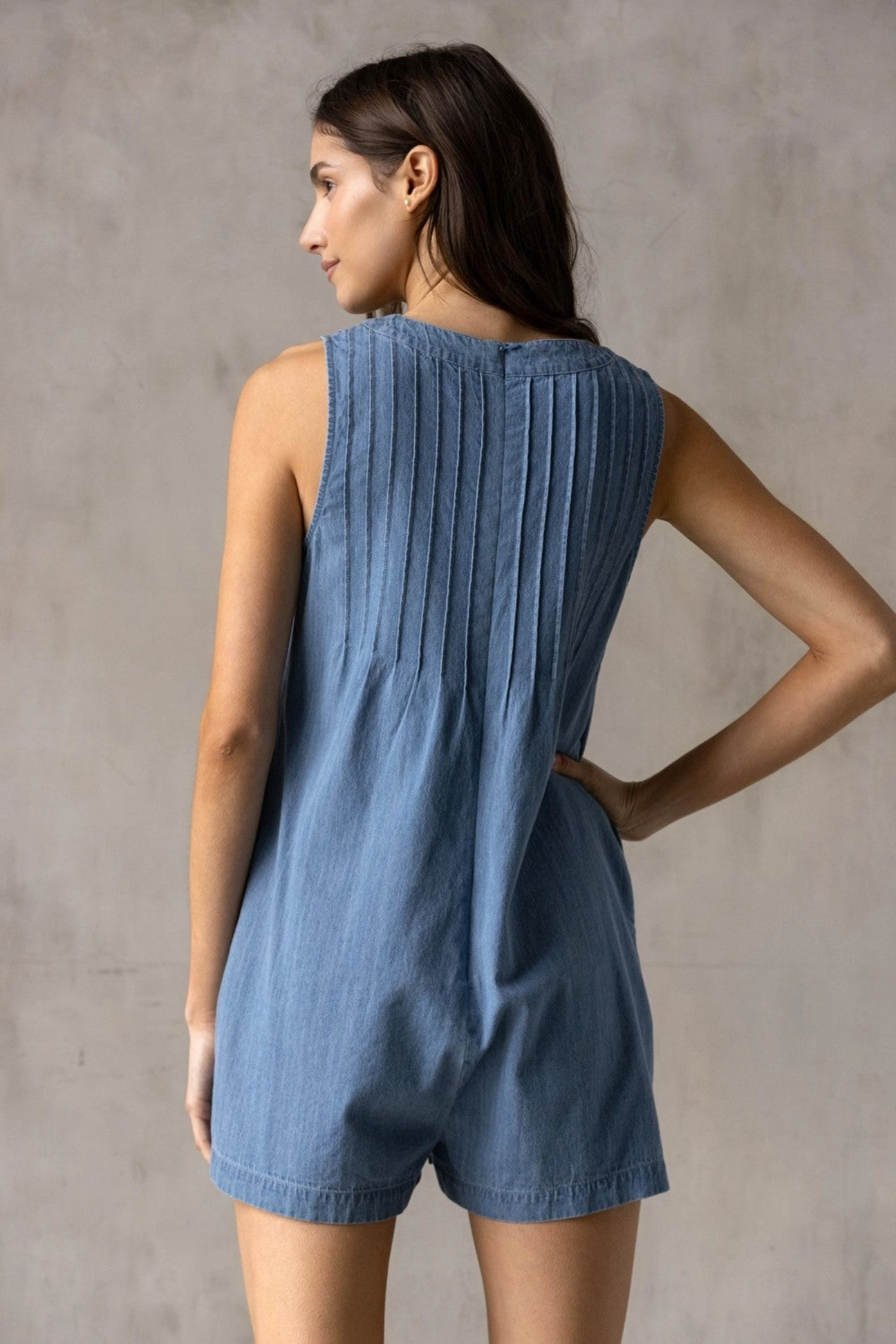 Festival Unisex MILLIE V-NECK DENIM ROMPER