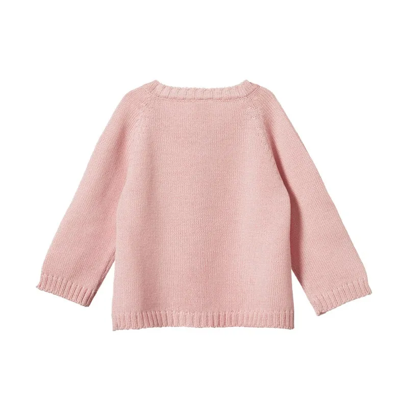 Nature Baby - Merino Knit Cardigan - Rose Dust
