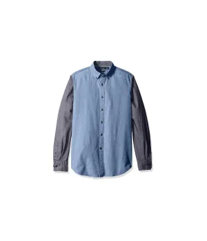 Nautica Mens Colorblocked Slim Fit Button Up Shirt