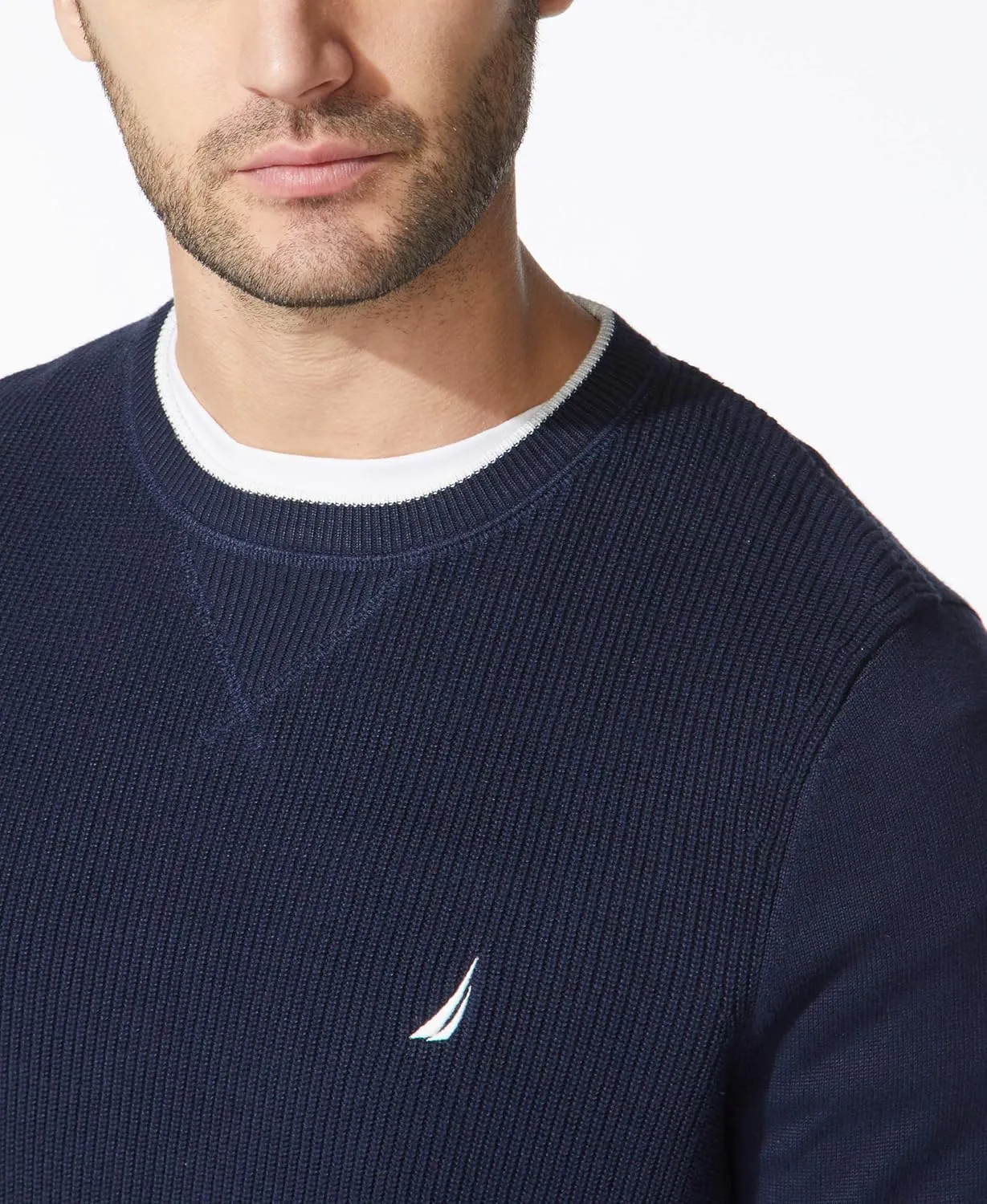 Nautica Men's Ribbed Sweater
