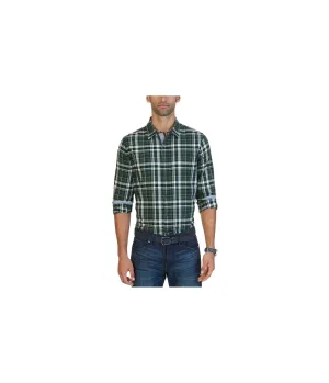 Nautica Mens Slim Fit Plaid Button Up Shirt