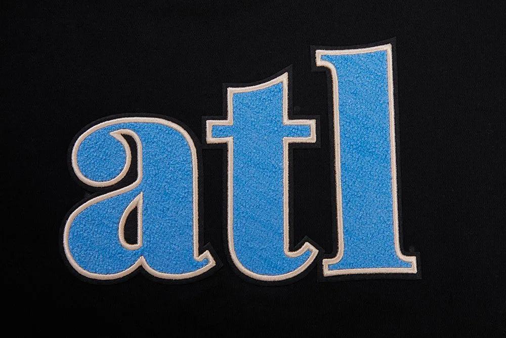 NBA ATLANTA HAWKS CHEST HISTORIC WOMEN'S CREWNECK (BLACK)