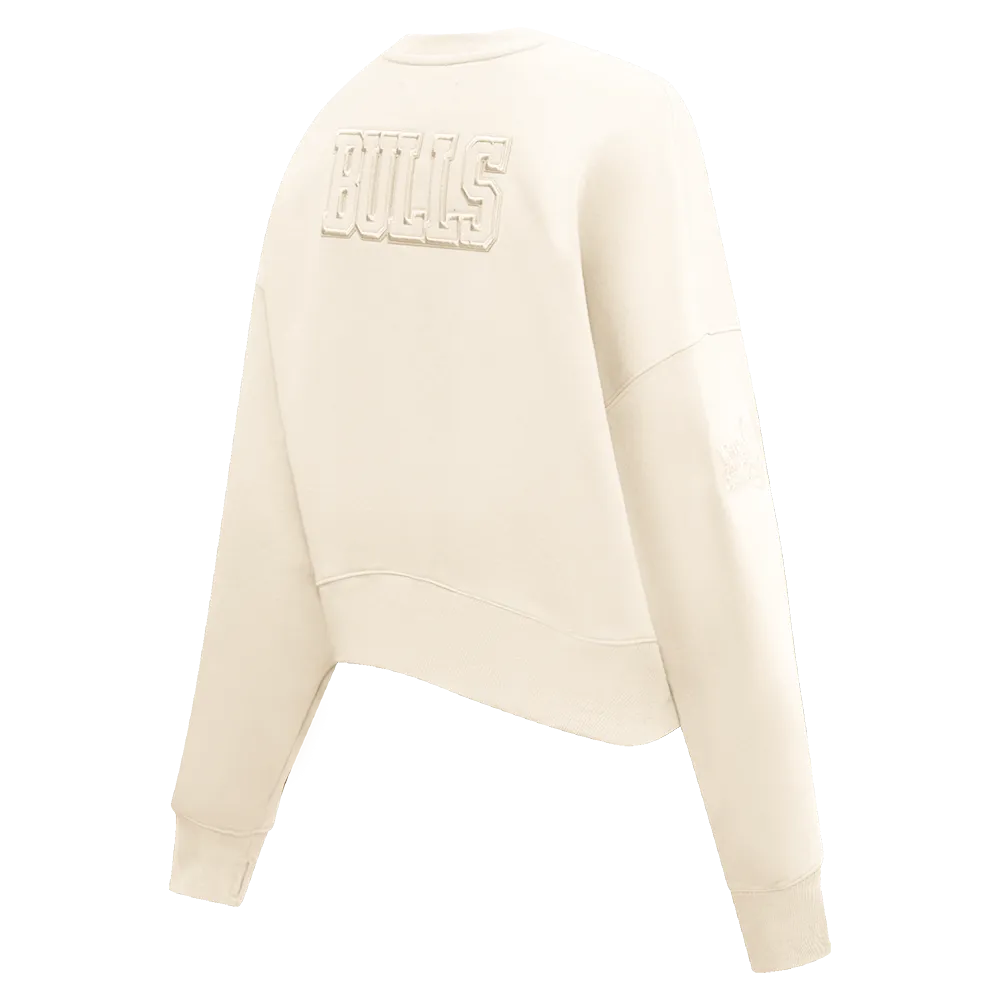 NBA CHICAGO BULLS NEUTRAL WOMEN'S CREWNECK (EGGSHELL)