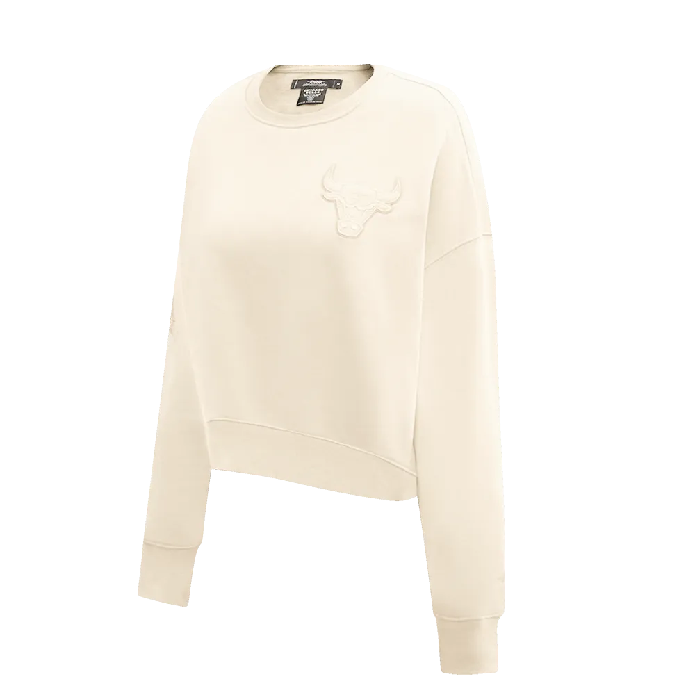 NBA CHICAGO BULLS NEUTRAL WOMEN'S CREWNECK (EGGSHELL)