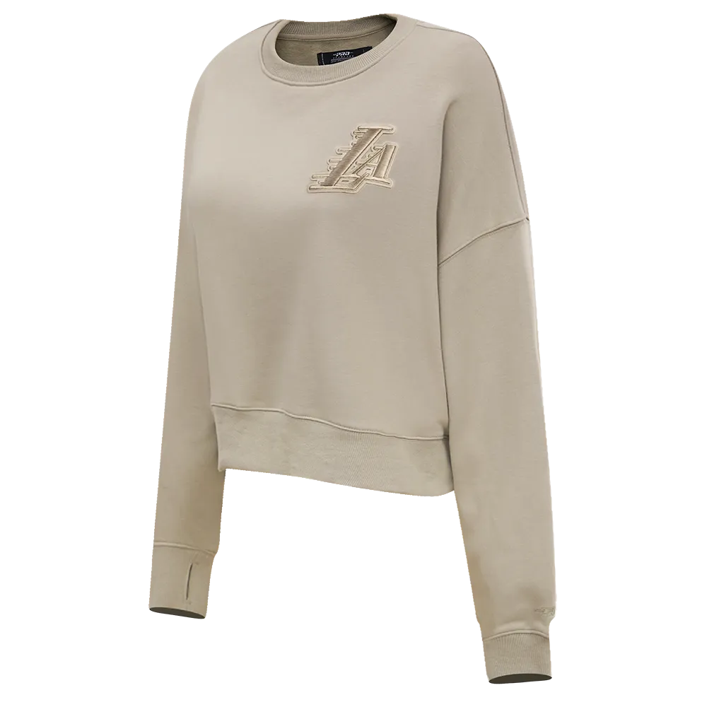 NBA LOS ANGELES LAKERS NEUTRAL WOMEN'S CREWNECK (TAUPE)