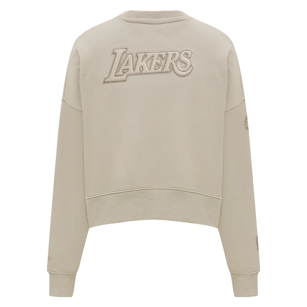 NBA LOS ANGELES LAKERS NEUTRAL WOMEN'S CREWNECK (TAUPE)