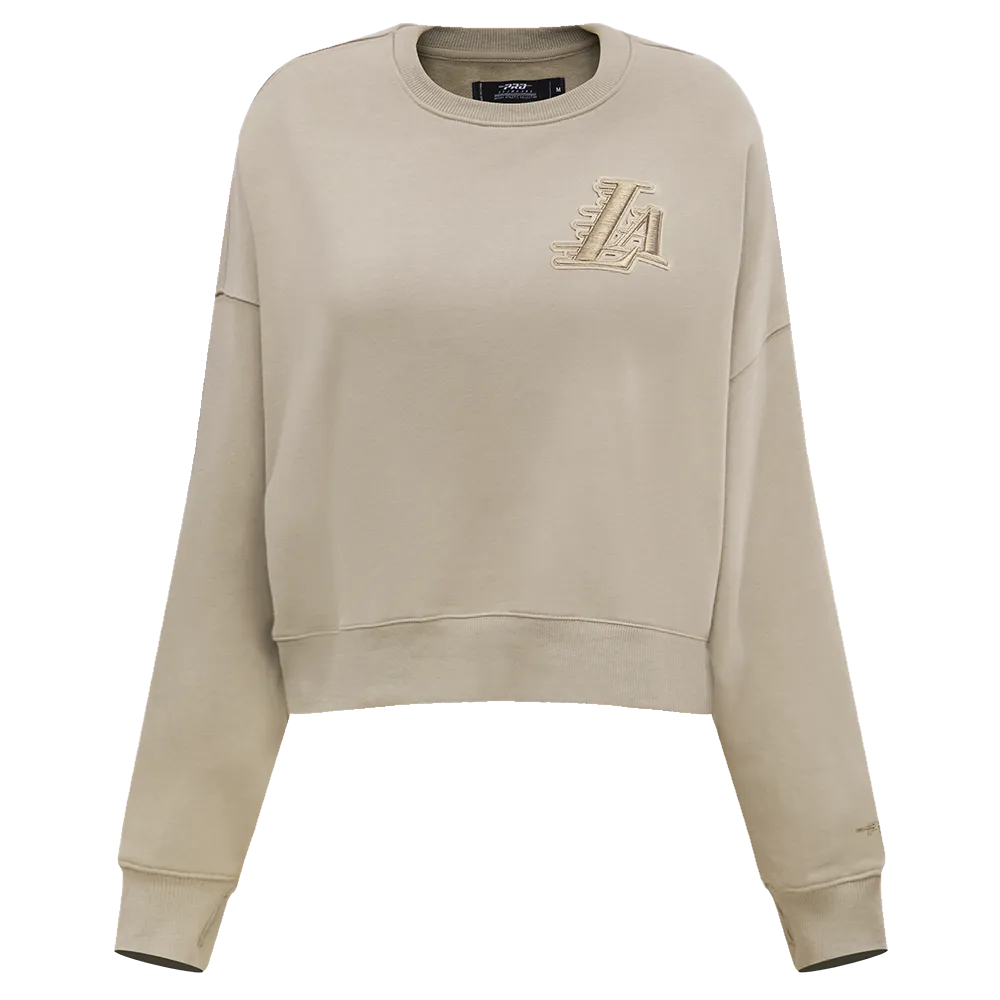 NBA LOS ANGELES LAKERS NEUTRAL WOMEN'S CREWNECK (TAUPE)