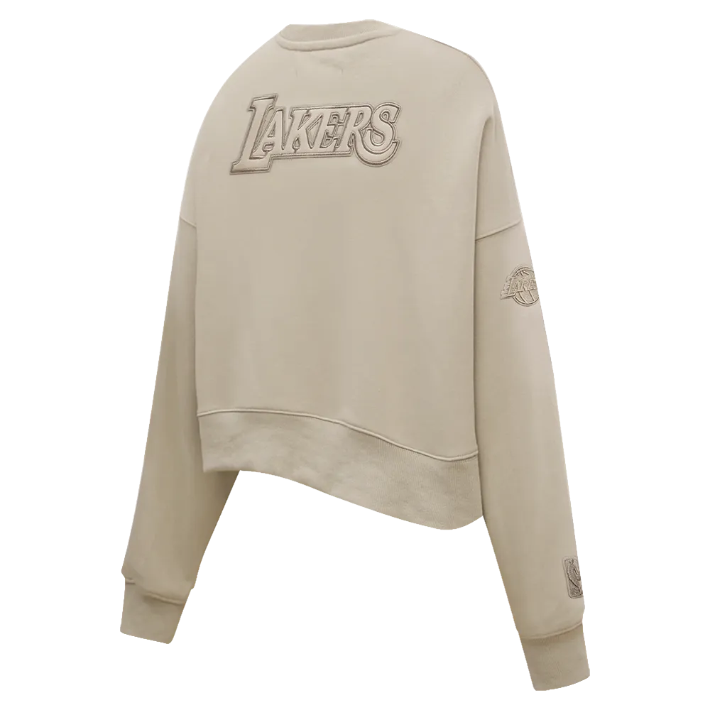 NBA LOS ANGELES LAKERS NEUTRAL WOMEN'S CREWNECK (TAUPE)