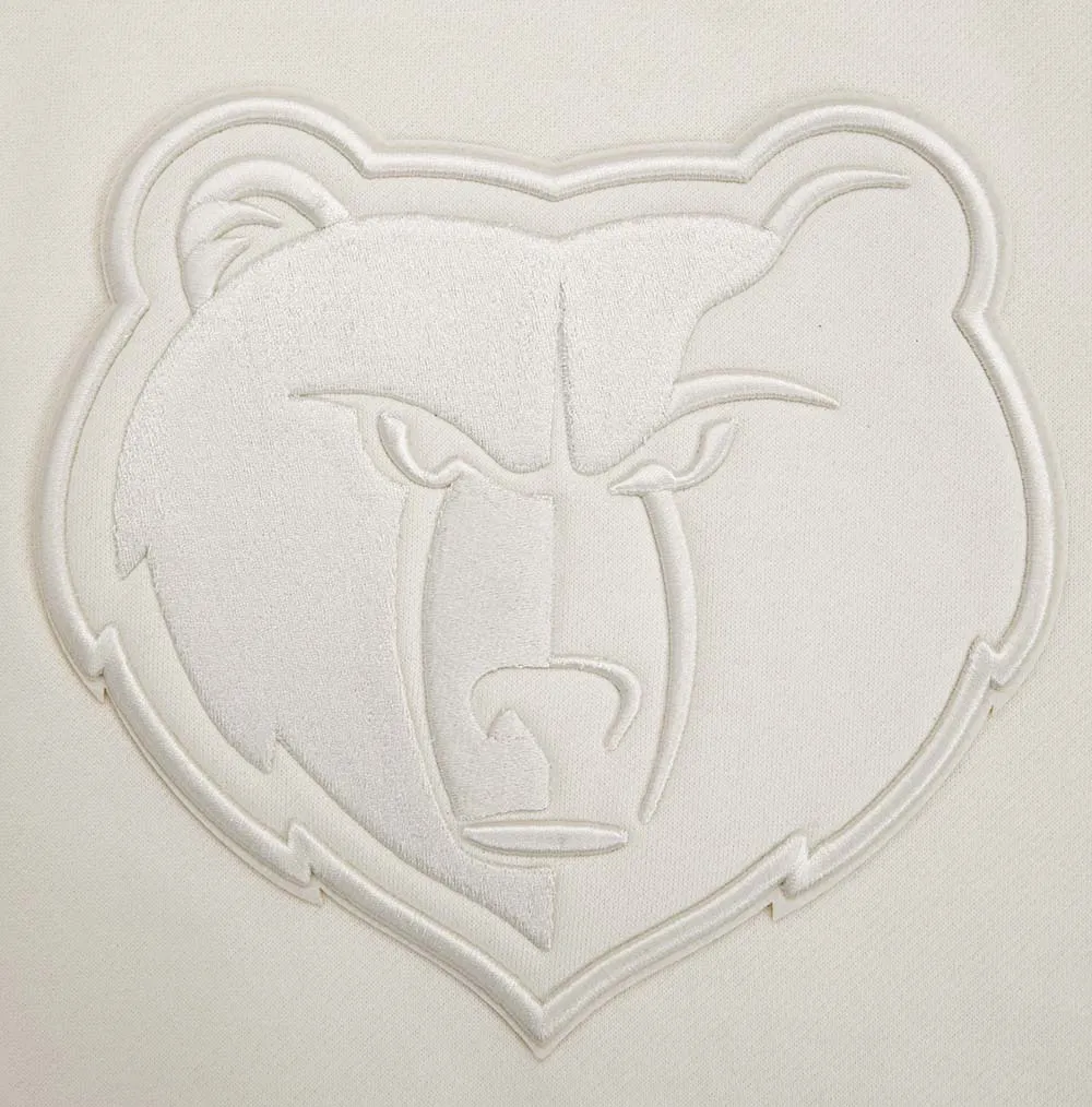 NBA MEMPHIS GRIZZLIES NEUTRAL DROP SHOULDER FLC CREWNECK (EGGSHELL)