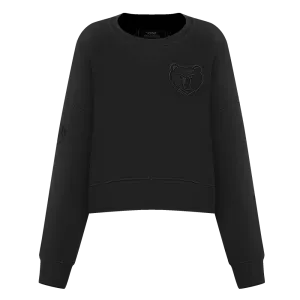 NBA MEMPHIS GRIZZLIES NEUTRAL WOMENS CREWNECK (BLACK)