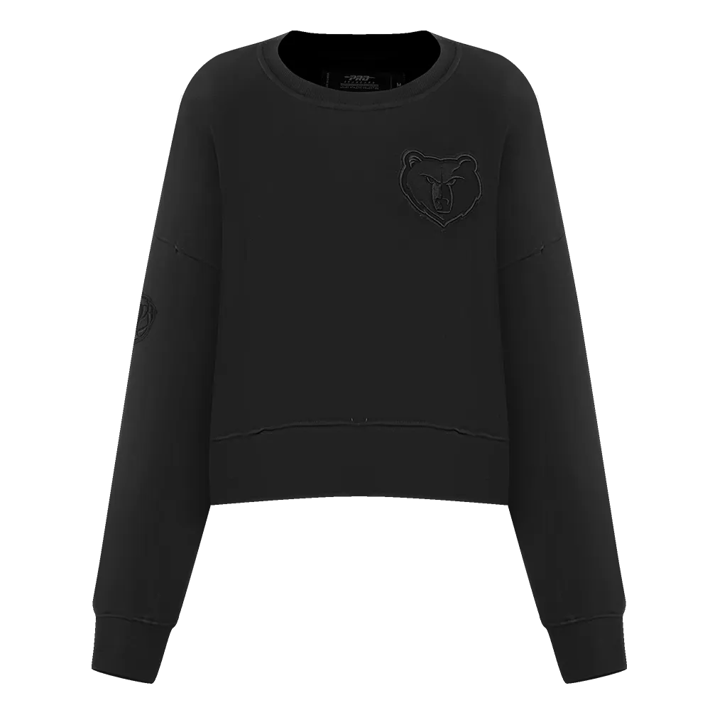 NBA MEMPHIS GRIZZLIES NEUTRAL WOMENS CREWNECK (BLACK)