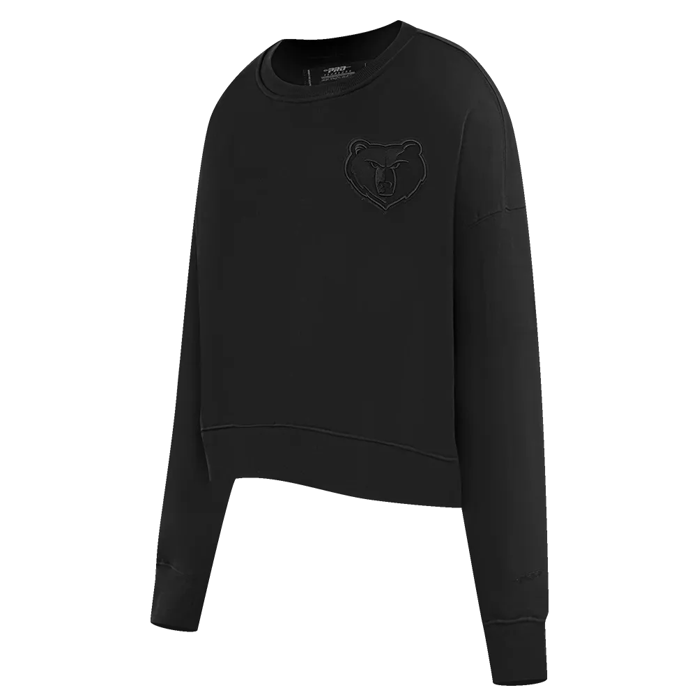 NBA MEMPHIS GRIZZLIES NEUTRAL WOMENS CREWNECK (BLACK)