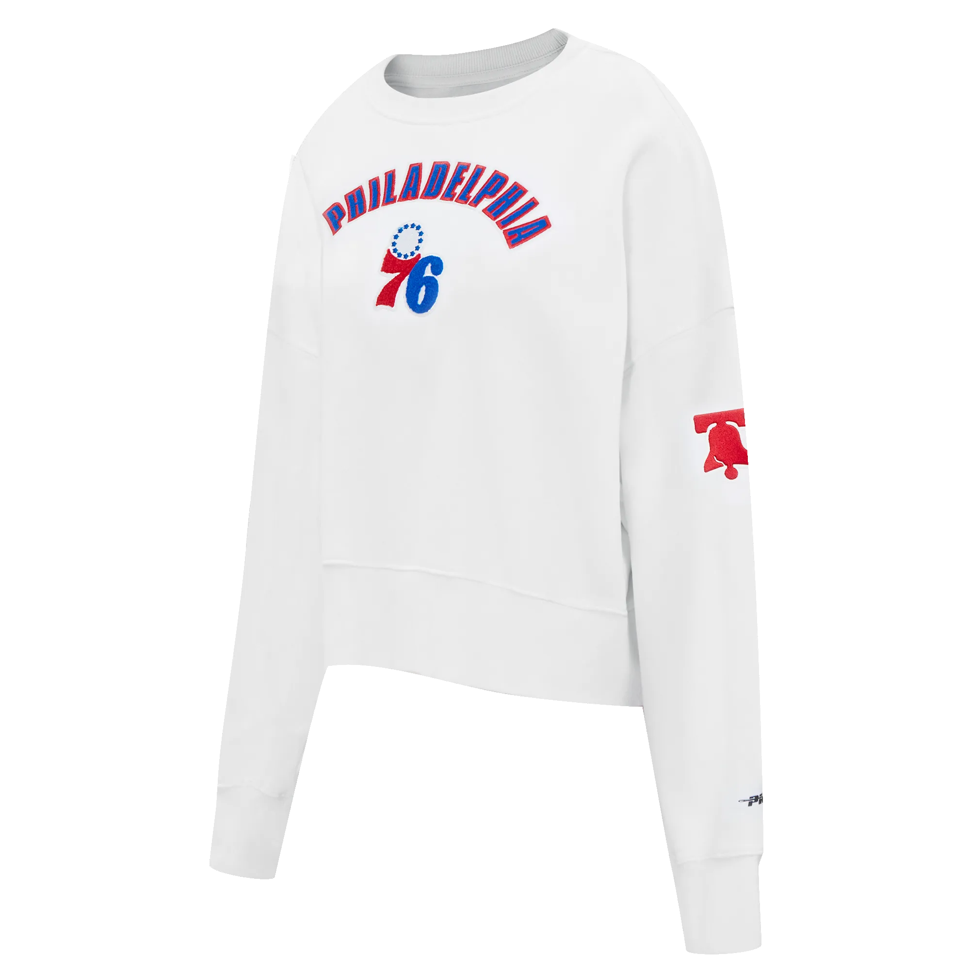 NBA PHILADELPHIA 76ERS CLASSIC WOMEN'S FLC CREWNECK (WHITE)