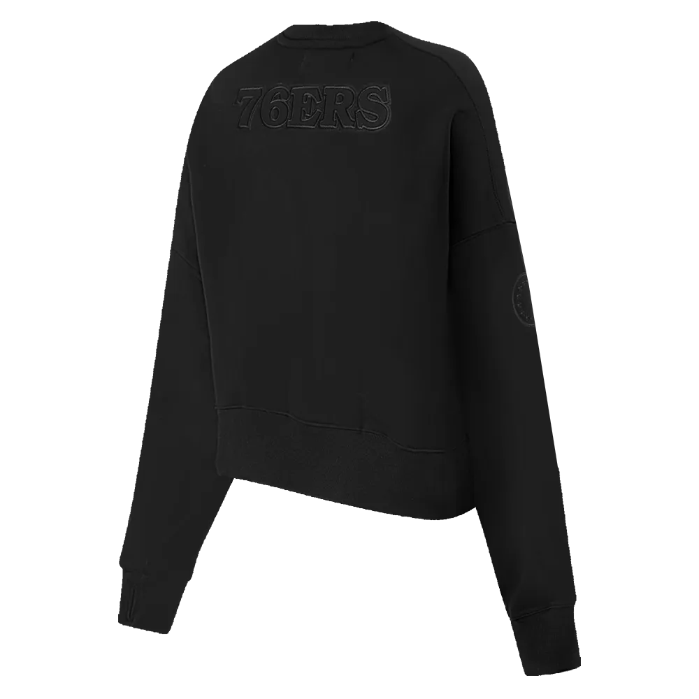 NBA PHILADELPHIA 76ERS NEUTRAL WOMEN'S CREWNECK (BLACK)