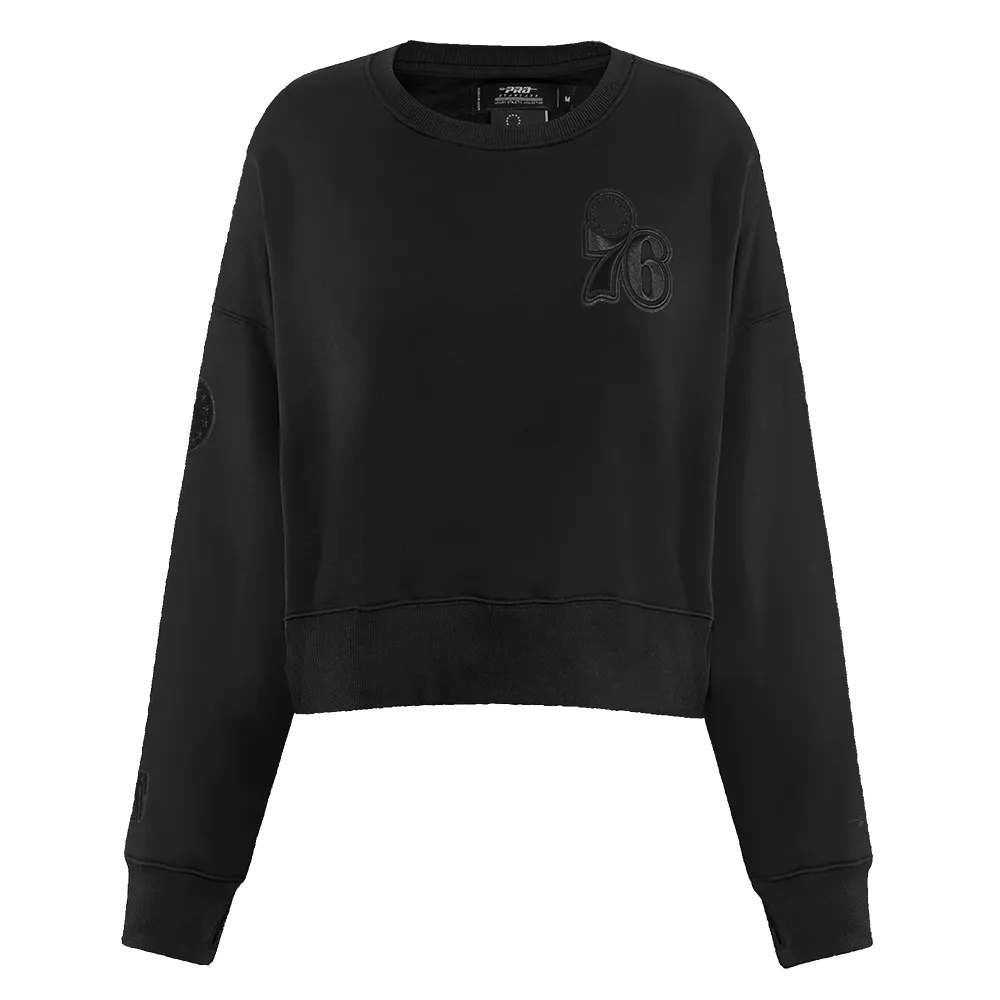 NBA PHILADELPHIA 76ERS NEUTRAL WOMEN'S CREWNECK (BLACK)