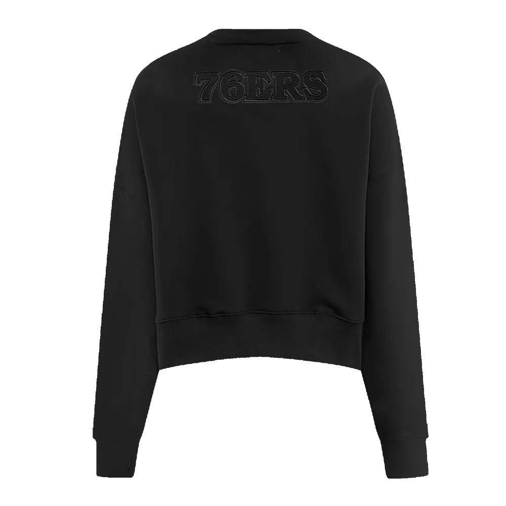 NBA PHILADELPHIA 76ERS NEUTRAL WOMEN'S CREWNECK (BLACK)