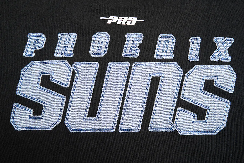 NBA PHOENIX SUNS VARSITY BLUES MEN'S FLC CREWNECK (BLACK)