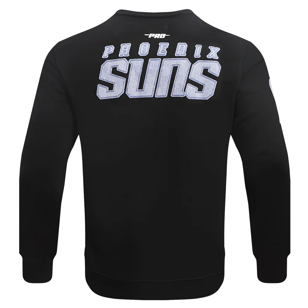 NBA PHOENIX SUNS VARSITY BLUES MEN'S FLC CREWNECK (BLACK)