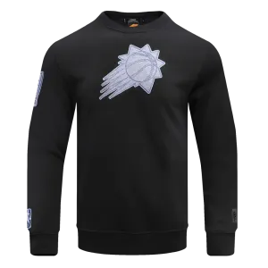NBA PHOENIX SUNS VARSITY BLUES MEN'S FLC CREWNECK (BLACK)